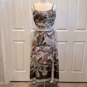SUPER NATURAL by SECRET MISSION Sandra Midi Skirt Set Tropical Jungle